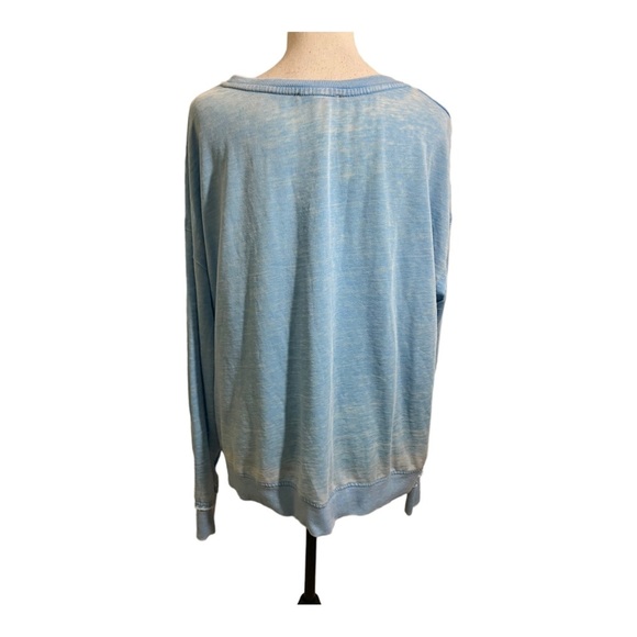 Jane & Delancy womens sweatshirt tie dye blue white round neckline soft X-Large - Picture 4 of 9